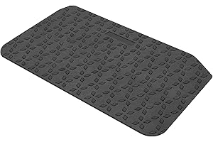 ‎LIEKUMM LIEKUMM Gummi Türschwellenrampe 7,6 cm Höhe, rutschfeste Rollstuhlrampe mit Polarstern-Muster, 1000 kg Tragkraft Rollstuhlrampe für Türöffnungen, Stufen, Bordsteine, Scooter, Kinderwagen, Motorrad