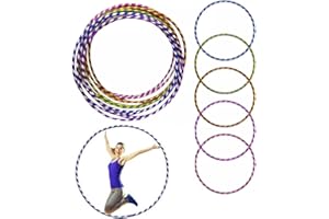 LOIBUYZ Hula Hoop - Multicolor Fitness Hula Hoops - Plain and Glitter 55cm, 65cm, 75 cm Plastic Hula Hoops, Fitness and Dance Exercise Hoola Hoops