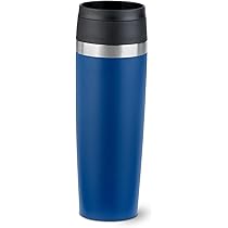 Emsa N20220 Travel Mug Classic Thermosbeker, 0,5 liter, nieuwe comfort- schroefsluiting, roestvrij staal, 6 uur warm en 12 uur koud, 100% dicht, vaatwasmachinebestendig, 360°-drinkopening, zwart