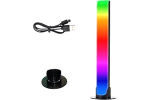 CpHssy LED Sound Control Spectrum Pickup Light, RGB Glow Desktop Ambient Light,Type-C Style Rechargeable Rhythm Light for Party, Car, Desktop