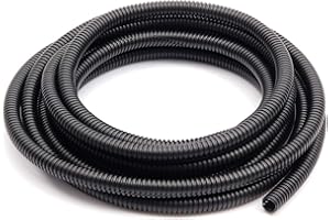 ANMOO 5M Corrugated Tube Flexible Plastic 20mm for Pond Hose Garden Home Bedroom Tubing Pipe for Protecting Electrical Cables (Outsize Dia 25mm)