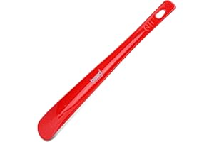 DIE SCHUHANZIEHER Calzador plastico 35 cm con agujero para colgar z1555(rojo)