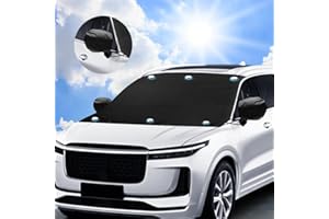 yotutun Frontscheibenabdeckung, Scheibenabdeckung Auto Windschutzscheiben Abdeckung Magnet Fixierung Faltbare Sonnenschutz Frontscheibe Abdeckplane für Sonne Staub Frost EIS UV