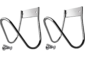 AMESOR 2 Support De Tuyau D'arrosage, Support Tuyau Arrosage Acier Inoxydable, Crochet pour Tuyau D'arrosage, Crochet De Support Mural, Crochet De Tuyau Robuste pour Tuyau D'arrosage, Enrouleur De Tuyau