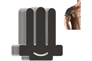 ANAMPION Bandes de Kinésiologie pour Épaule,12PCS Impermeable Rubans Épaule pour Soulagement de La Douleur,Coton Kinesio Tape,Durable Bande Épaulière pour Les Sports (Noir, 12 PCS)