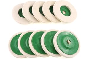 ZEROMALL Wool Polishing Wheel Wear-resistant Buffing Pads Angle Grinder Wheel Felt Polishing Disc for Stainless Steel Ceramic Glass(10Pcs)