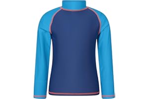 Mountain Warehouse Kids Rash Vest - UV Protection Rash Guard, Long Sleeves Childrens Rash Shirt, Flat Seams, Quick Drying, Stretch Fabric - Ideal for Swimming,
