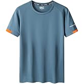 Men's Sports Shirts Breathable Quick Dry Workout Sportswear Plus Size L-9XL