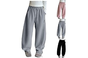 Flickor joggingbyxor säckig barn pojkar breda ben hög midja sweatpants