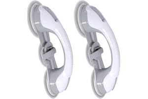 Fictezlove 2 sztuki uchwytów prysznicowych z przyssawką, uchwyt do prysznica, bez wiercenia, uchwyt ścienny do łazienki, uchwyt mocujący z przyssawką