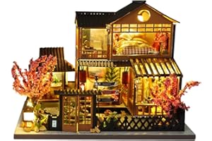 Fsolis DIY Miniatura Casa de muñecas con Muebles, Kit de casa de muñecas de Madera en 3D, Regalo Creativo con luz LED y Caja de música TC14