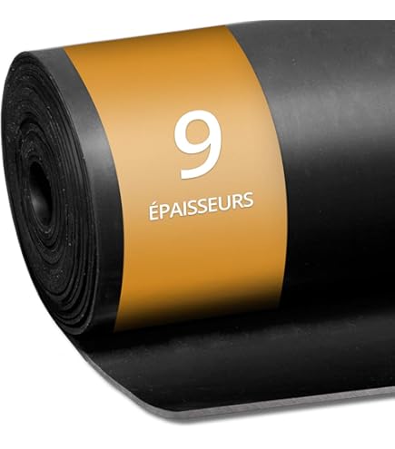 Gomma SBR Nera Con Tela - Vendita A Metraggio, Spessori Variabili - Foto 7