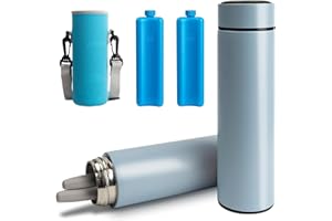 OMOOJEE Insulin Pens Cooler Travel Case, TSA Approved Medicine Cooler with 2 Biogel Ice Pack, Diabetic Insulin EpiPen Carry Case (Blue)