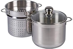 Krüger Spa - Pentola per Spaghetti in Acciaio Inox, 24 cm