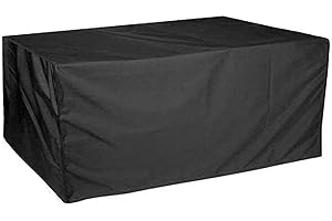 ZGQ Gartenmöbel Abdeckung 315x160x74cm, Wasserdichtes Schutzhülle für Garten, Abdeckhaube Schutzhülle Abdeckplane, Freien Tisch Stuhl Gerät staubdicht wasserdichtes Schutz-Schwarz Oxford Cloth,Black