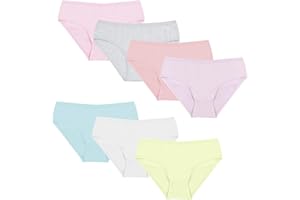 POWER FLOWER Mutandine in Cotone per Bambina – Slip Morbidi e Confortevoli, Intimo per Bambine 2-12 Anni (Confezione da 7)