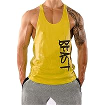 HOTCAT Canotta Uomo Muscoli, Tank Top Bodybuilding Con Scollo Profondo, Traspirante Per Palestra E Fitness, Cotone Morbido, Taglie S-XXL
