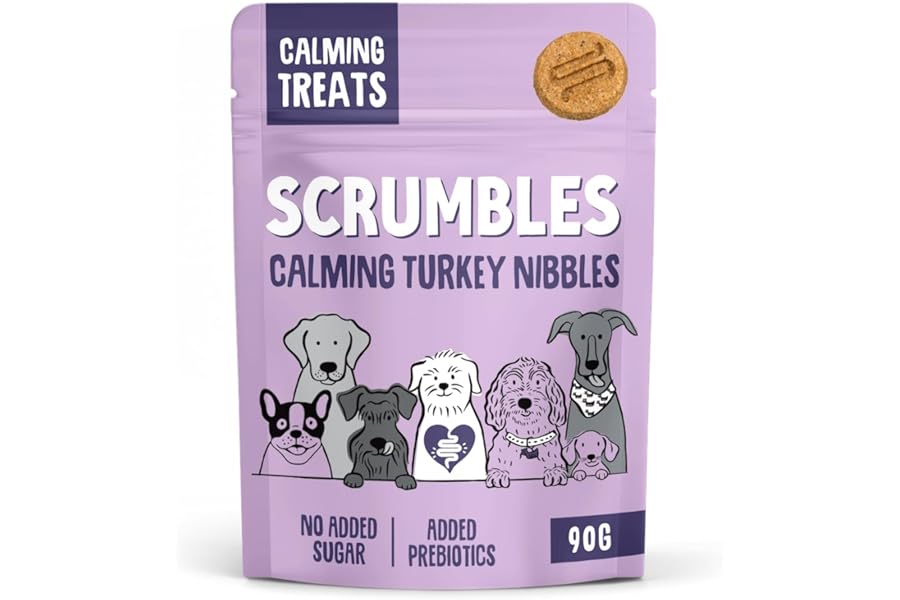 Scrumbles Nibbles, 100% Natural, Calming Dog Treats, Grain Free Turkey Training Treats, 100g pouch