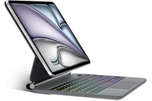 ‎SENGBIRCH SENGBIRCH Magic Keyboard for iPad Air 13" M3 2025/M2 2024 - Deutsches QWERTZ Layout Tastatur mit hülle, Hintergrundbeleuchtung Multi-Trackpad Tastatur für iPad Pro 12.9" (6.-3.), Schwarz