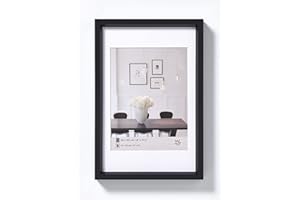 walther design ramka na zdjęcia czarna 30 x 40 cm z passe-partout, ramka z tworzywa sztucznego Steel Style ES040B