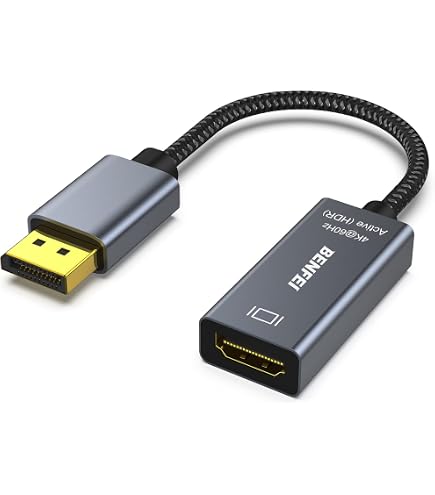 UGREEN Câble DisplayPort Vers HDMI 4K 60Hz Actif - DP 1.2 Vers HDMI 2.0 HDR Aluminium Tressé