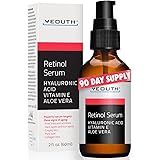 YEOUTH Retinolo Viso con Acido Ialuronico, Siero Viso Retinolo, Retinol Serum for Face, Retinolo per l'acne, Rughe e Macchie 