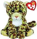 verschiedene Designs TY 42101 42101-Spotty-Leopard mit Glitzeraugen, Plüschtier, 15 cm, schwarz