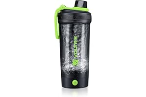 VOLTRX Botella de coctelera, batidora eléctrica recargable de galio, USB C, tazas agitadoras para batidos de proteínas y batidos de reemplazo de comidas, sin BPA, fabricado con Tritan, 24 onzas