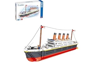 AUSPCERS Titanic Nave crociera Kit costruzione modelli Barca, 1288PCS Micro Nave da Crociera Titanic Barca Kit di Costruzione di Modello, Non compatibile con le principali marche