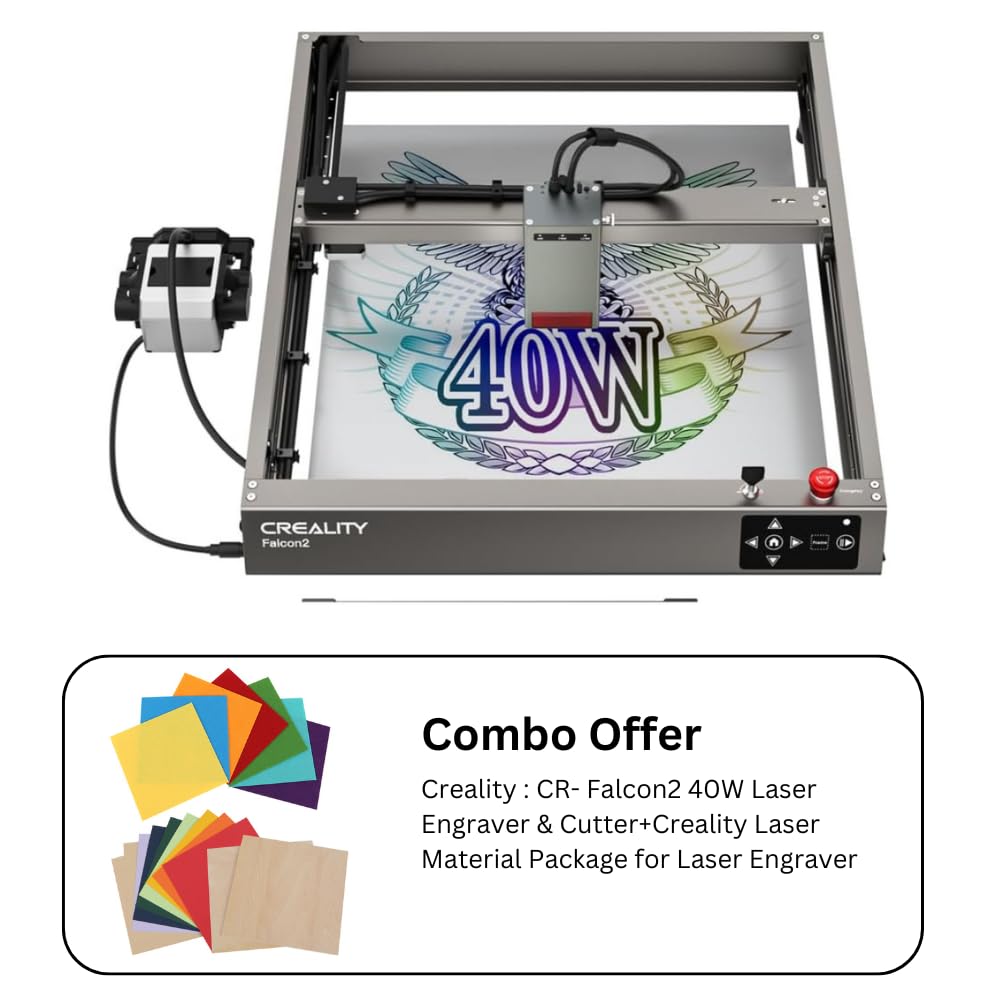 3IDEA CR- Falcon2 40W Laser Engraver & Cutter + CR Laser Material Package for Laser Engraver