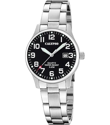 Calypso Orologio Donna Analogico - Caucciù Nero - Movimento al Quarzo - Vetro Resistente - Impermeabile 10 ATM - Trendy - K5567/F