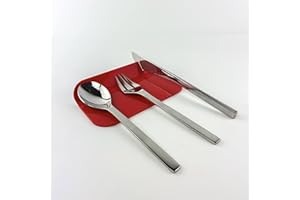 IKONA INNOVATION PLASTICS DESIGN IKONA Poggia Posate da Tavolo in Plexiglass Colorato | Set da 6 pz | Idea Regalo Elegante per Mise En Place| Disegnato e Prodotto in Italia (Large, Rosso)