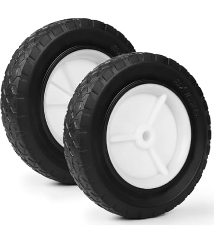 Ruota Per Tosaerba 200mm Universale - Gomma E Plastica Crema