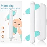 Frida Baby 3-in-1 Nose, Nail + Ear Picker | Baby Ear Cleaner + Baby Nose Cleaner and Nail Tool for Babies + Toddlers, Safely 