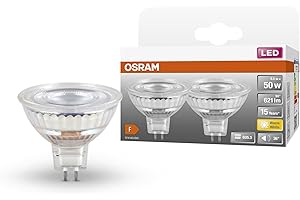 Osram Lampes de réflecteur à baisse des volts MR16 avec socket de rénovation. Propriétés du produit: alternative LED aux lampes à niedolthalogènes, 2 pack, Blanc Chaud