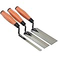 3 Piece Margin Trowel Set KIT Building PLASTERING Laying Pointing Wooden CA108