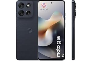 Motorola Moto g56 5G Smartphone (6,72“-FHD+-Display, 50-MP-Kamera mit Moto-AI, 8/256 GB, 5100 mAh, Android 15) Pantone Black Oyster, inkl. Schutzcover