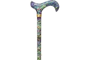 CLASSICCANES Gehstock Fashion-Derby Claude Monet NATIONAL Gallery,farbig, bunt, Griff aus Acryl, Stock stabiles Leichtmetall, Messingring, höhenverstellbar.