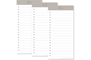 ‎PUK KRÄMMER GMBH To Do Block DIN lang | 50 Blatt zum Abreißen | 21 x 9,9 cm | wahlweise magnetisch | ToDo-Listen zum Abhaken | Schlichter Planer für Alltag oder Büro | Notizblock, Tagesplaner (3 Stück)