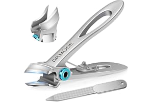 DRMODE Toe Nail Clippers for Thick Nails, 2025 Slanted Nail Clippers for Men Thick Ingrown Nails with Wide Jaw Opening, Heavy Duty Curved Large Ingrown Toenail Clippers