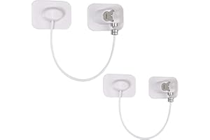LINKFOR Sécurite Fenêtre Enfant, Kamtop 2pcs Entrebâilleur de Fenêtre pvc sans percer Verrous de Fenêtre Enfant avec Câble en Acier inoxydable 304 Verrouillage Porte Placard pour Sécurité Enfant Bébé