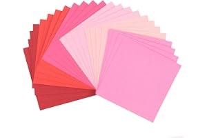 Florens Cardstock texturerad flerfärgad – färgade korttillbehör 15 x 15 cm – rosa – 24 ark – färgat papper för scrapbooking