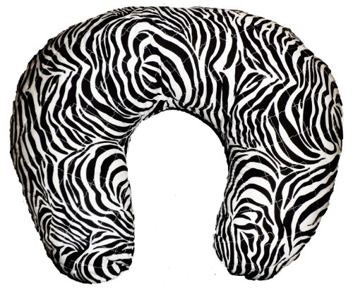 Soft Nursing Pregnancy Pillow/Cushion - BLACK & WHITE ZEBRA PRINT - WITH QUILTED COVER & EXTRA PADDING