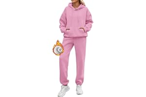 LAQUIEIO 2025 Chandal Mujer Invierno Polar Oversized Chándal Completo 2 Piezas Manga Larga Sudadera con Capucha y Pantalón Conjunto Dos Piezas Conjuntos Deportivos Fitness Jogging Ropa Deportiva Sweatshirt
