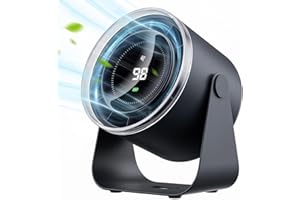 WSKEN Desk Fan with Battery Operated - Matte Quiet Digital Display,100 Speeds 115° Tilt Portable Cooling Rechargeable Fans for Office, Bedroom, Home, Outdoor