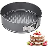 SUJIBHI 20 cm Springform Cake Tin Non Stick Cake Pan Removable Bottom Leak Proof Cheesecake Tin for Baking Brownies Cheesecak