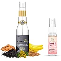 TNW-THE NATURAL WASH Hair Serum for Women Heat Protection + Rose Water 30ml FREE | Dry-Rough-Smooth & Silky Hair 24 Hour…