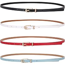 YiliYa 3PCS Moda Donne Cintura In Pelle,Cintura Sottile Da Donna - 5