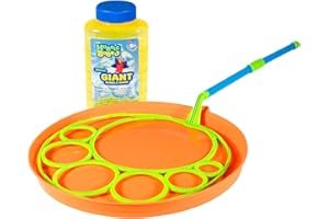 LeftField Toys | Hubble Bubble Mega Bubble Kit - Giant Bubbles Set with Wand - Outdoor Fun Toddler Toy