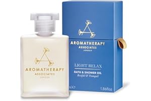 Aromatherapy Associates Light Relax Bath and Shower Oil, 55ml, blended with the finest high-altitude grown Lavender, prized Ylang Ylang and nurturing wood notes of Petitgrain.